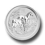 Silbermünze LunarII Pferd